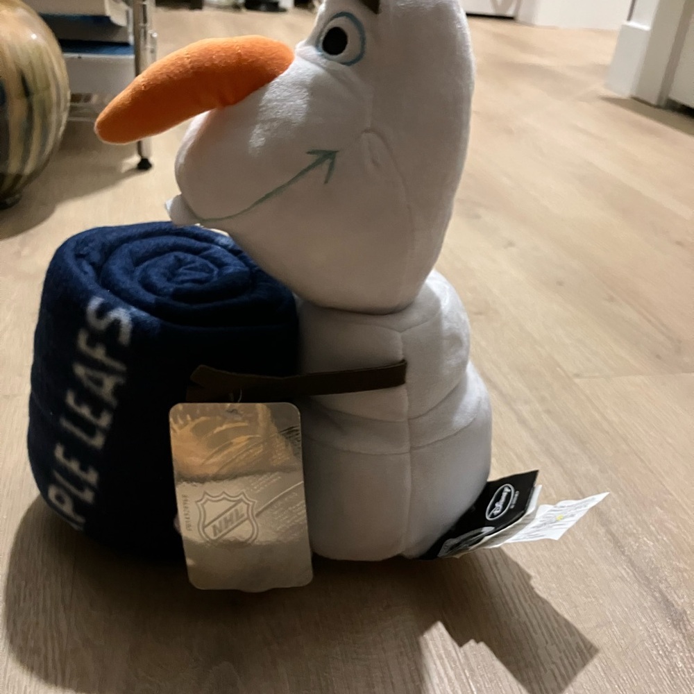 Olaf NHL Plush with NHL Maple Leaf Throw